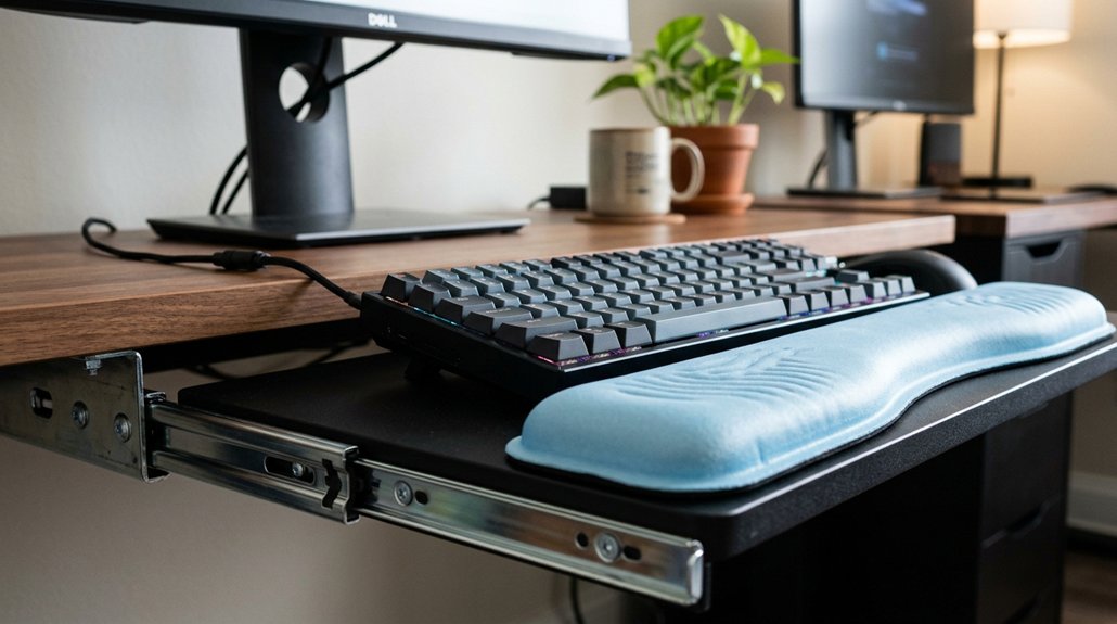keyboard tray wrist support