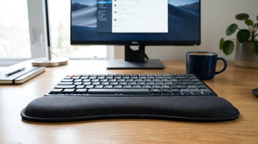 maintain ergonomic wrist rest alignment