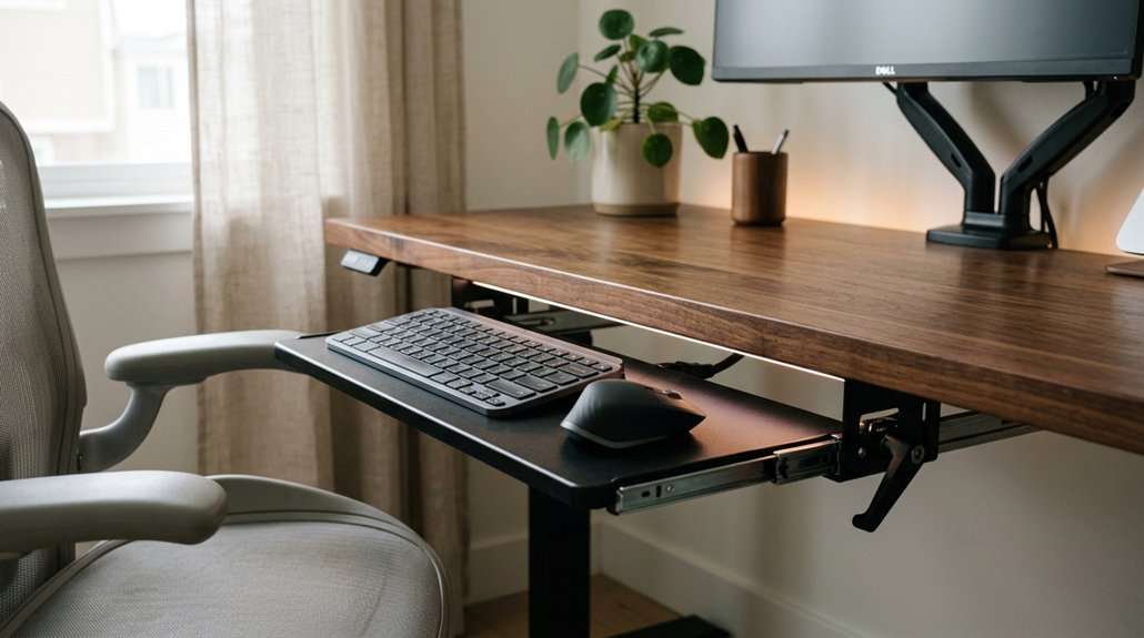 maintain keyboard at elbow level