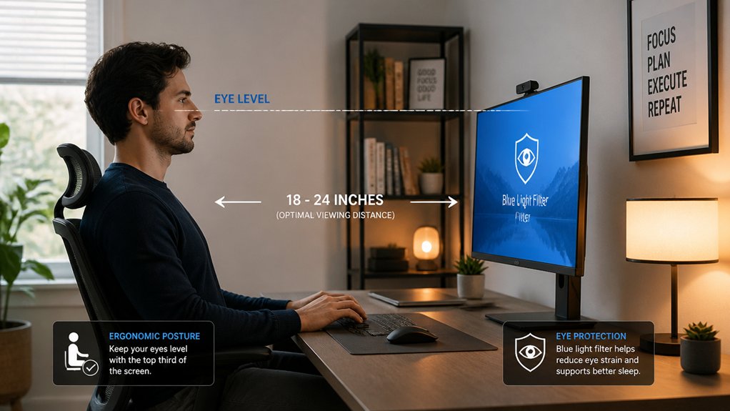 maintain optimal screen distance