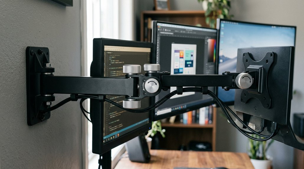 multi monitor vesa mount setup