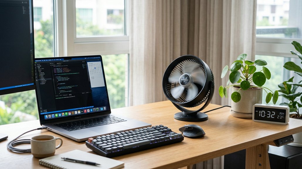 optimal desk fan placement