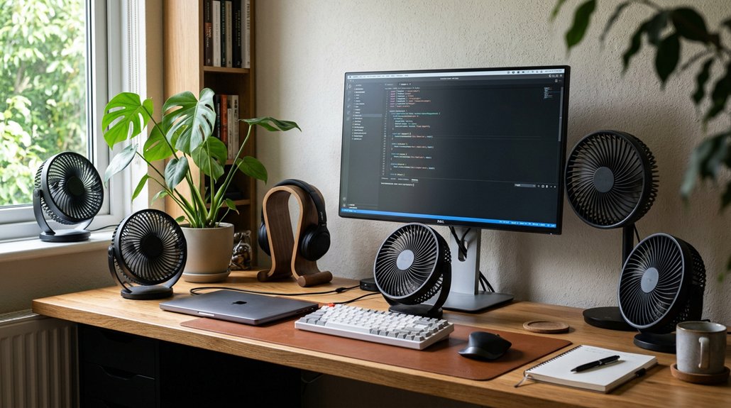 optimal desk fan positioning