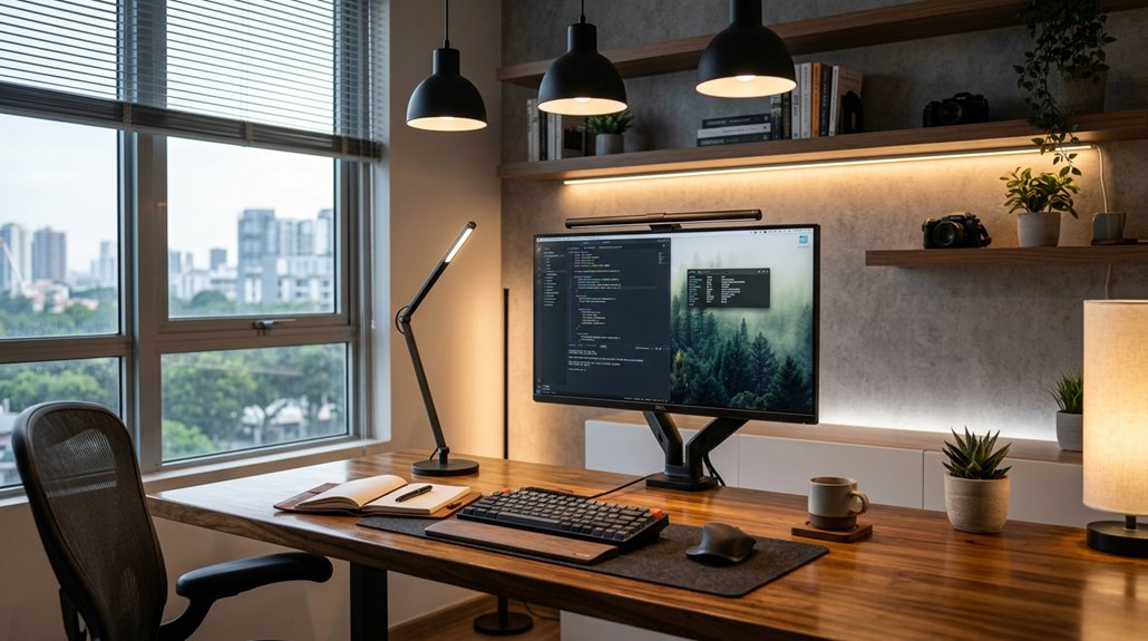 optimal desk lighting positions