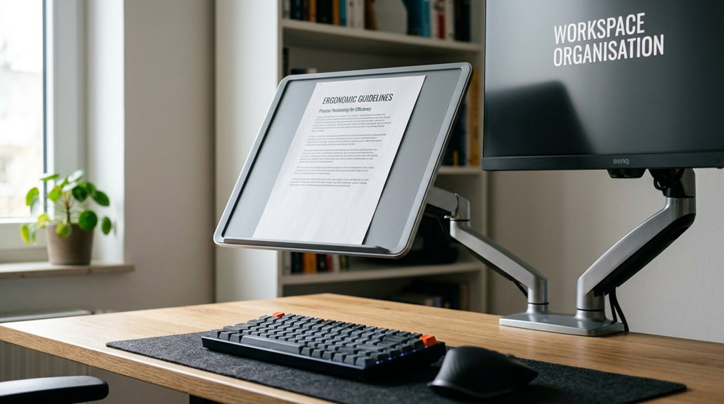 optimal document holder positioning