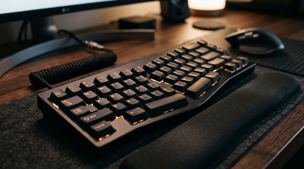 optimal key travel ergonomics