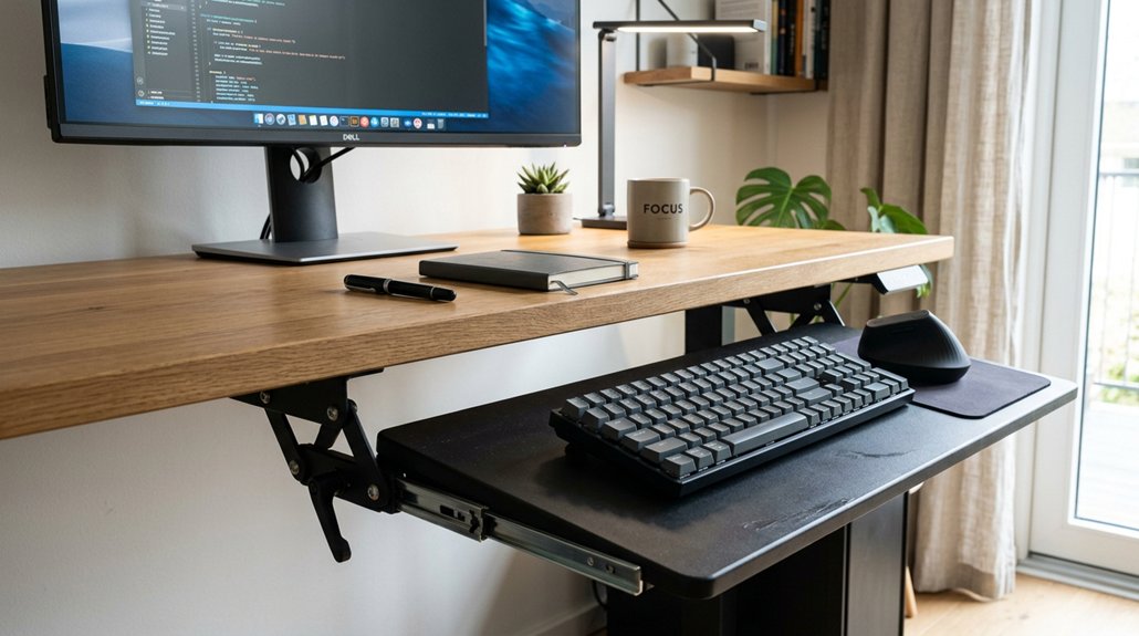 optimal keyboard tray negative tilt