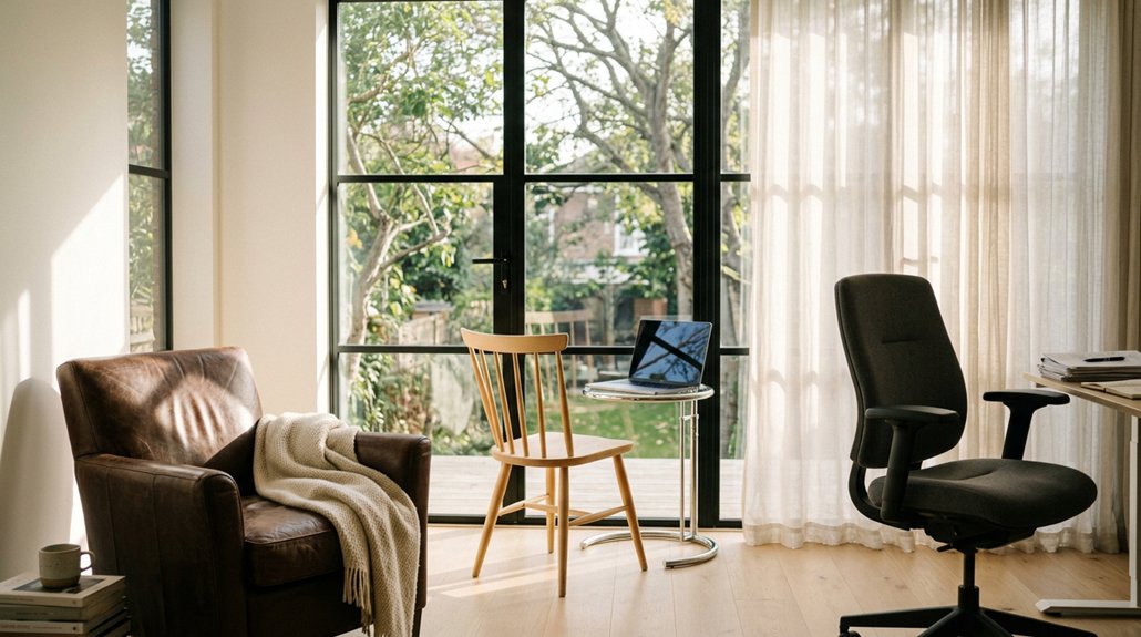 optimal seating to avoid glare