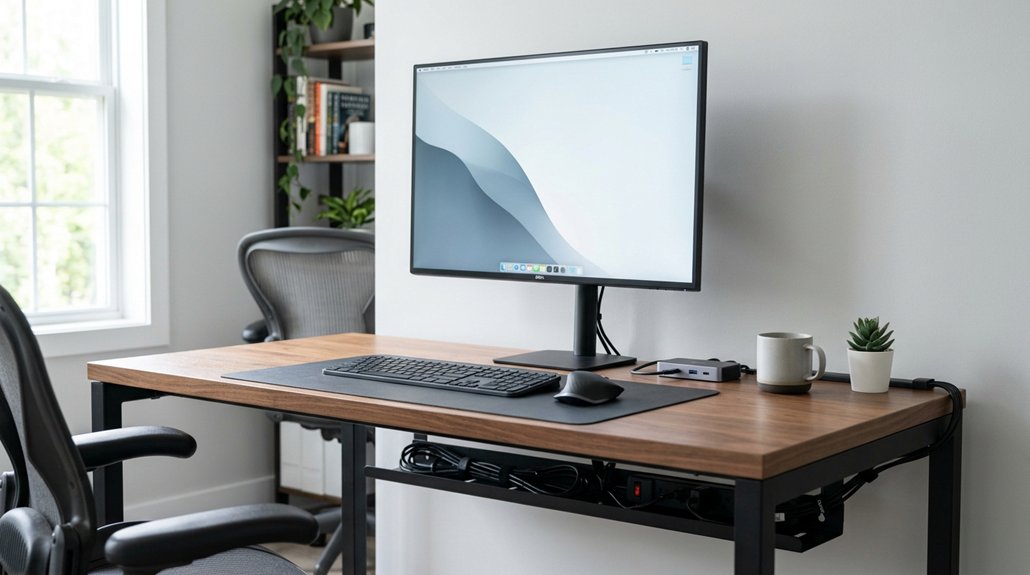 optimize desk placement for cables