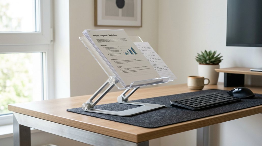 optimize document stand angle