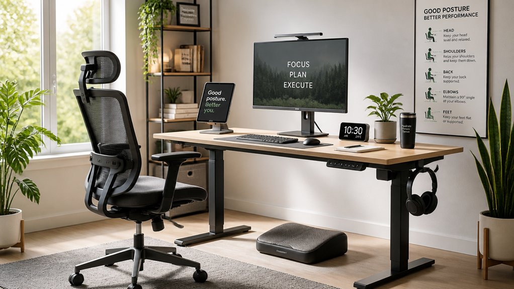 optimize ergonomic sitting posture