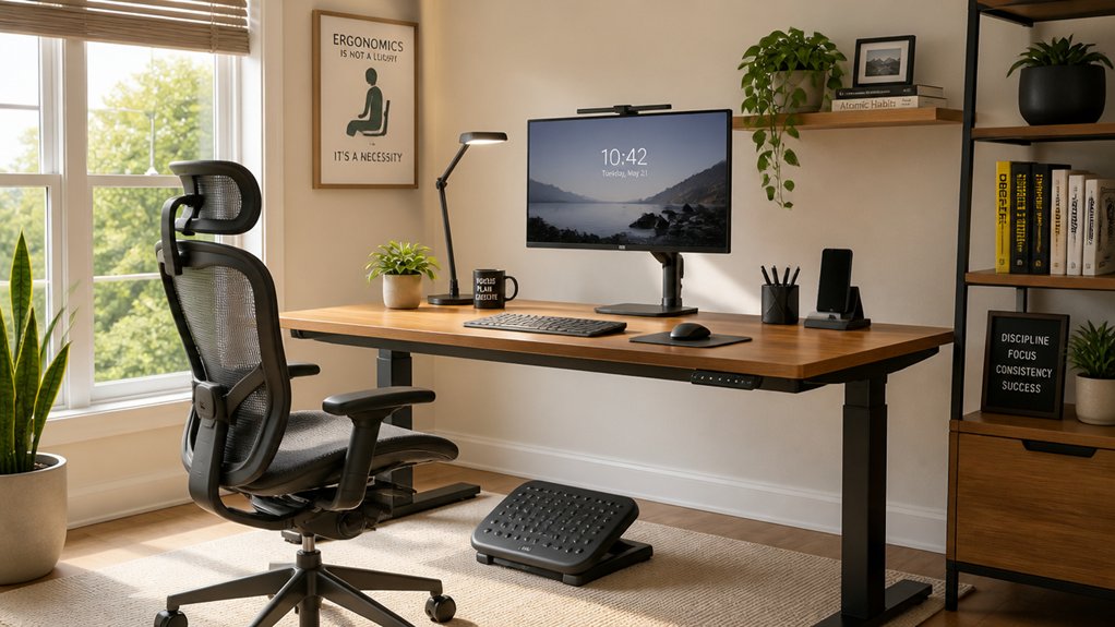 optimized ergonomic home workspace