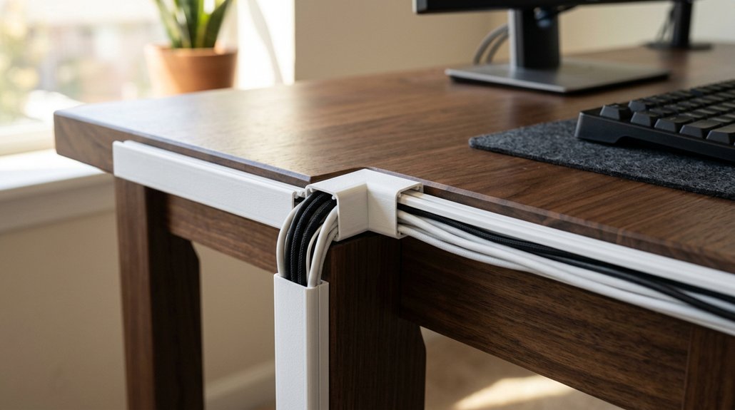 organize desk cables neatly
