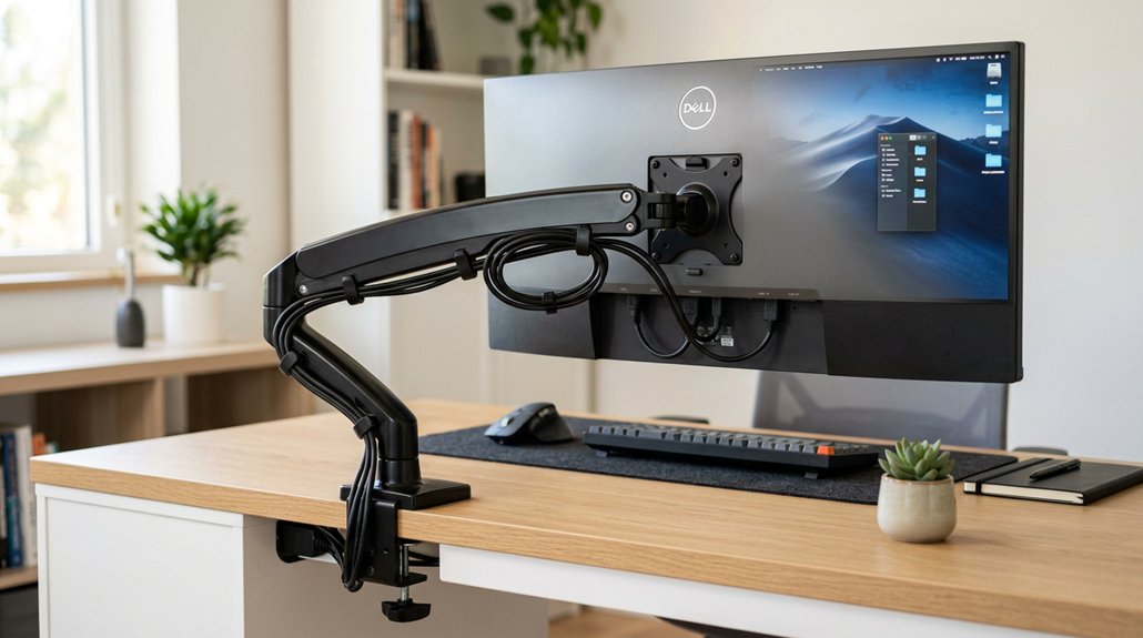 organized cables enhance workspace