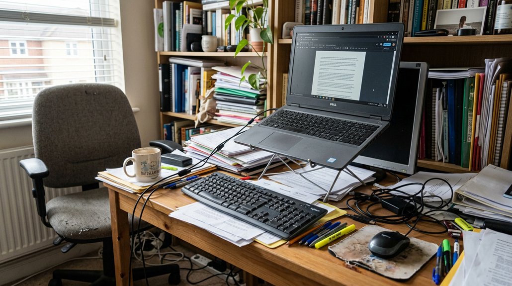 poor posture while working