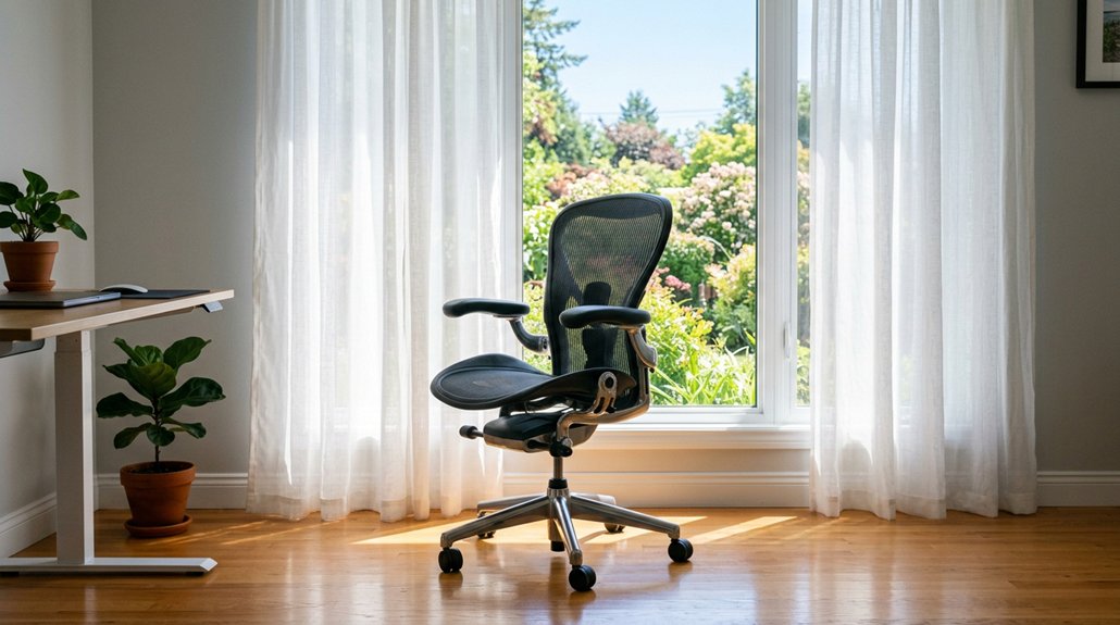 position chair perpendicular window