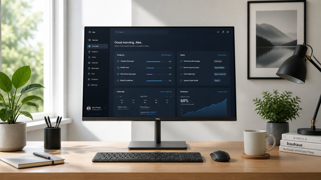 position monitor to reduce glare