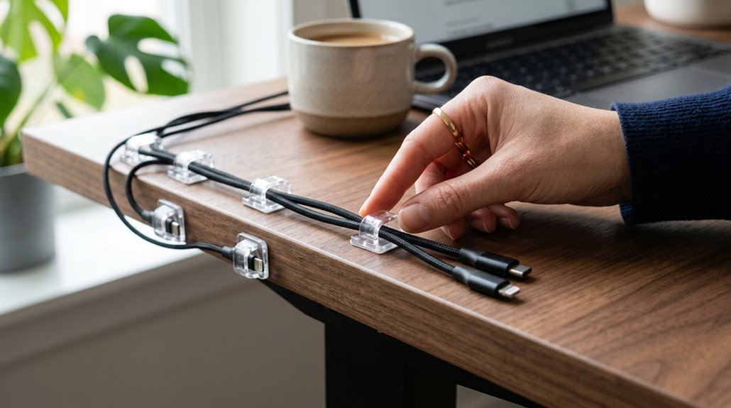 preparing and positioning cable clips