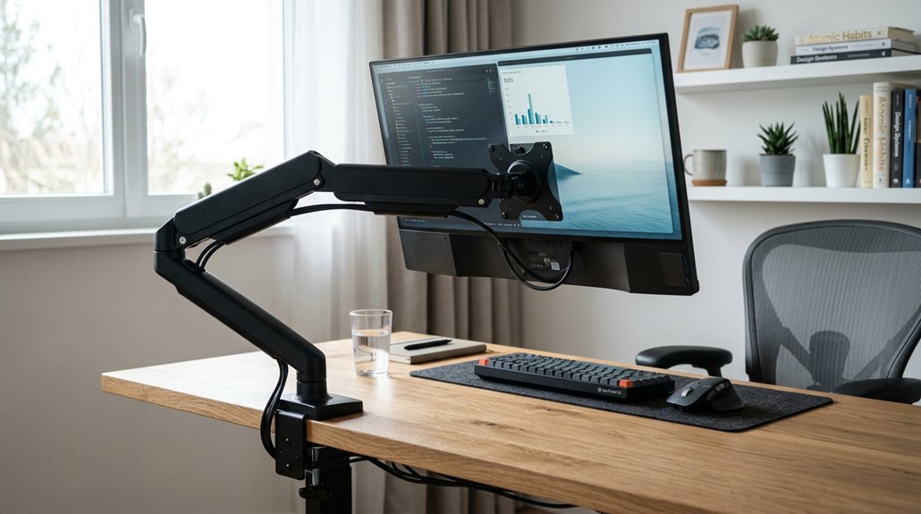 securely install monitor arm