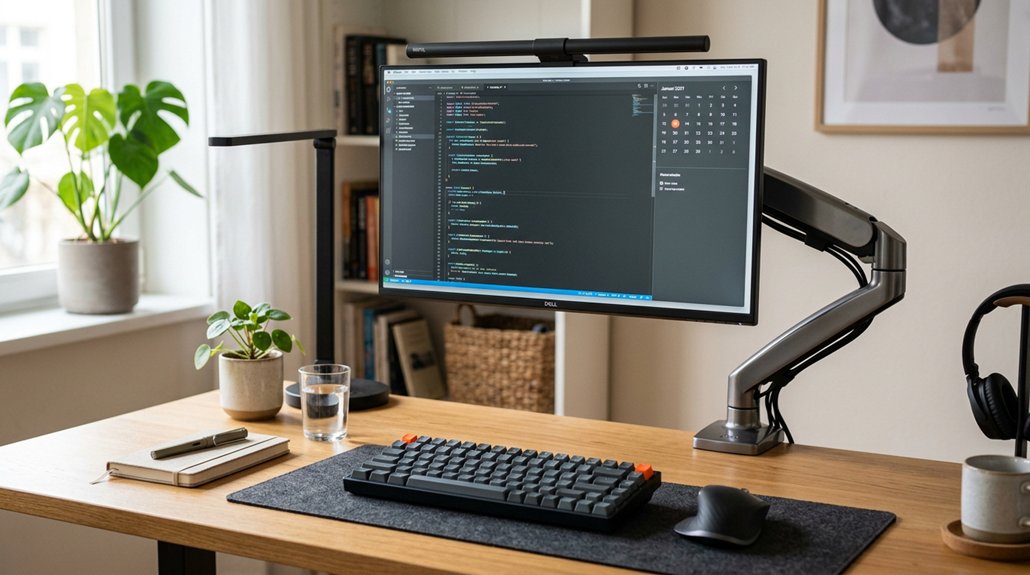 space saving adjustable monitor mount