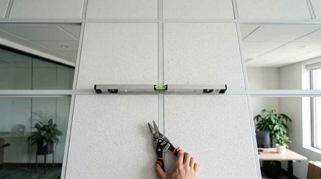 step by step acoustic tile installation