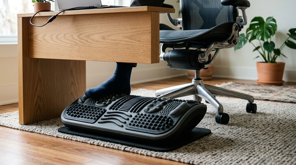 textured massage footrest features