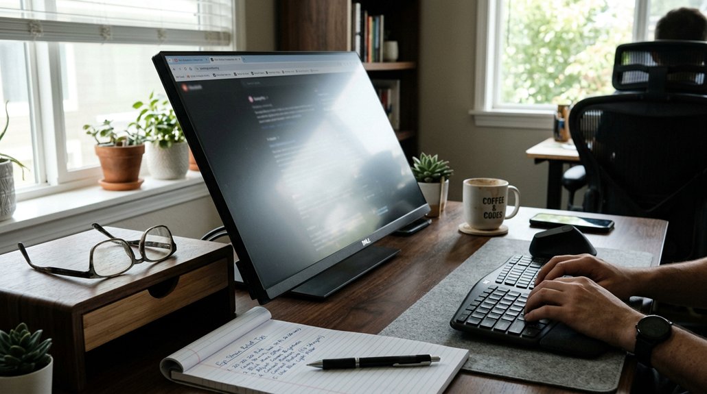 vision posture awareness while working