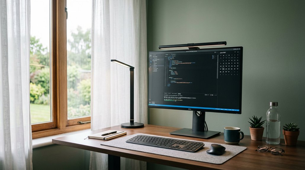 workspace lighting causes glare